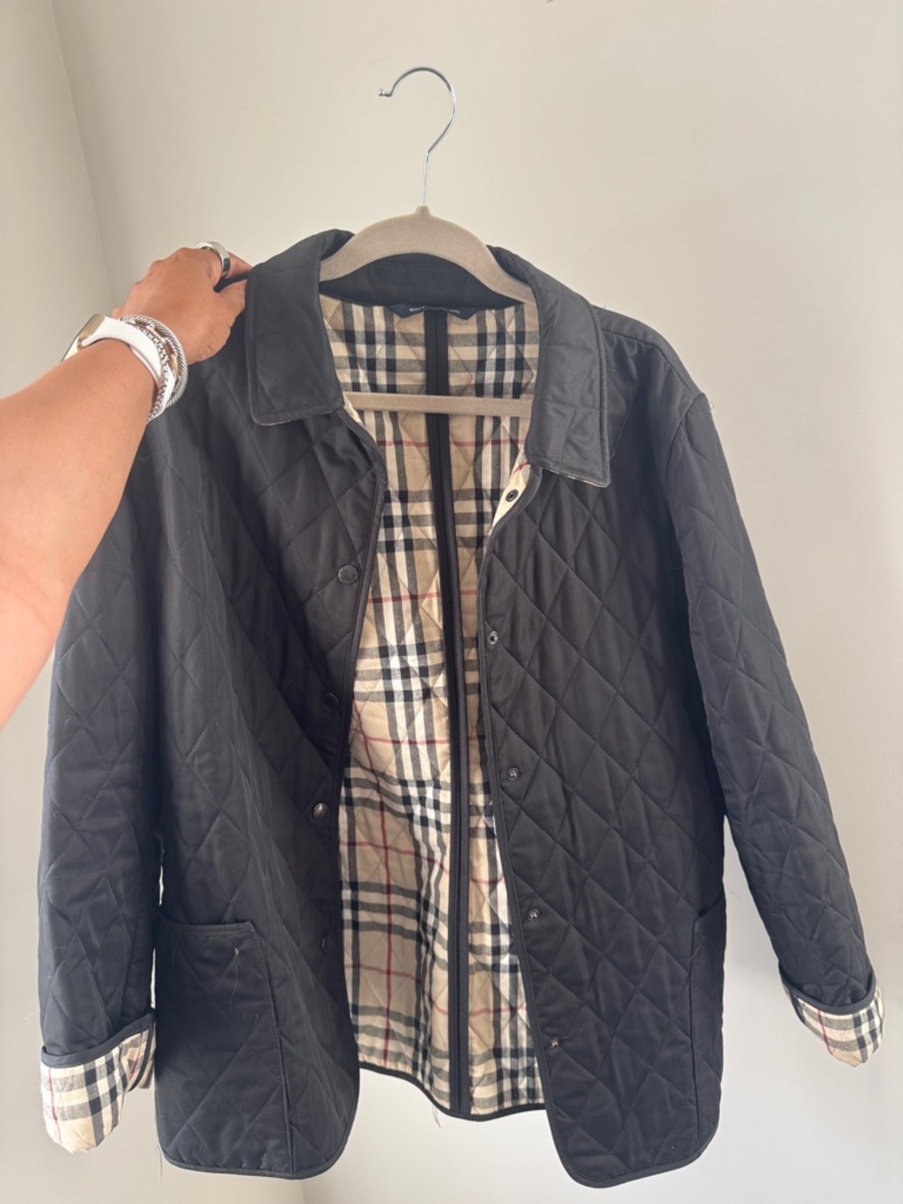 Vintage Burberry Britt Quilted Jacket Sz L